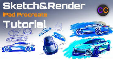 IDEA SKETCH Car Design Render&Sketch Drawing a Car in Procreate Tutorial 자동차 디자인 렌더링&스케치 프로크리에이트 강좌