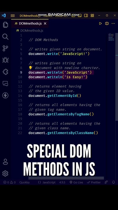 😮😮 These COOL JavaScript DOM Methods are the base of JS Web #shorts # ...