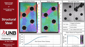 Structural Steel Staggered Bolted Connection Test with Digital Image Correlation