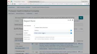 Importing References from ProQuest to RefWorks