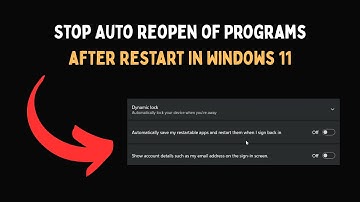 Stop Auto Reopen of Programs after Restart in Windows 11