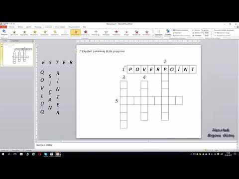 Video: Kompüterdə Krossvord Necə Qurulur