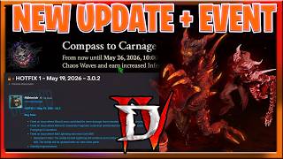 Diablo 4 New Update and Event Compass to Carnage : Warlock Nerf, Necro Nerf, Sorc buffed