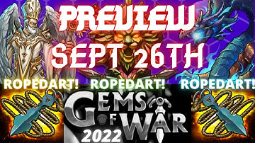 Gems of War Weekly Preview September 26th 2022 | SOULFORGE World Event Teams & Guide | Ruby Reward