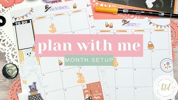 OCTOBER PLAN WITH ME | Month Setup in a Classic Happy Planner | Frankenplanner | Haunted House