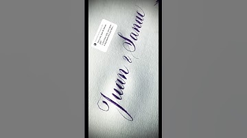 Copperplate calligraphy, tutorial: how I write your names #juan #sanae