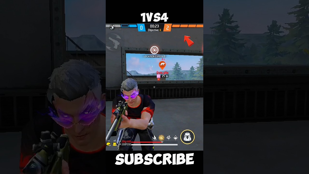 1VS4 😱 AWM Impossible Clutch In Cs Rank 🔥