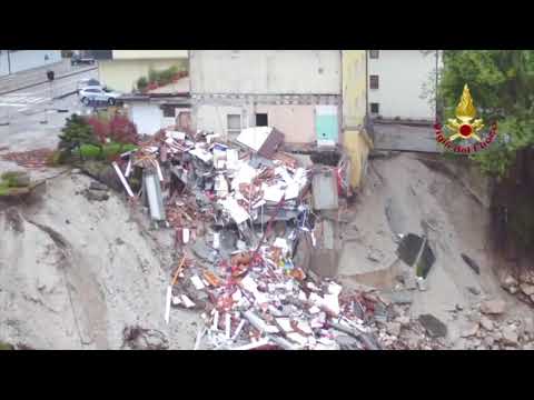 Drone images show severe weather damage in Italy