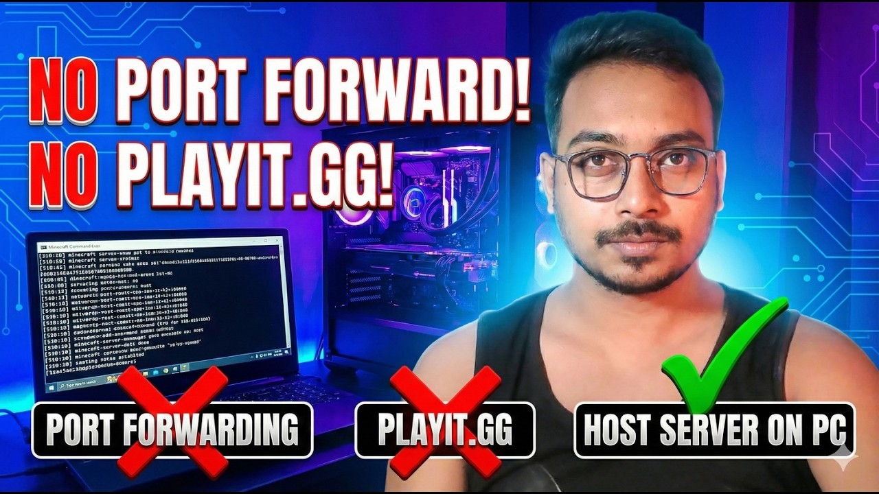 Host a Minecraft Server on Your PC WITHOUT Port Forwarding & Playit.gg ...