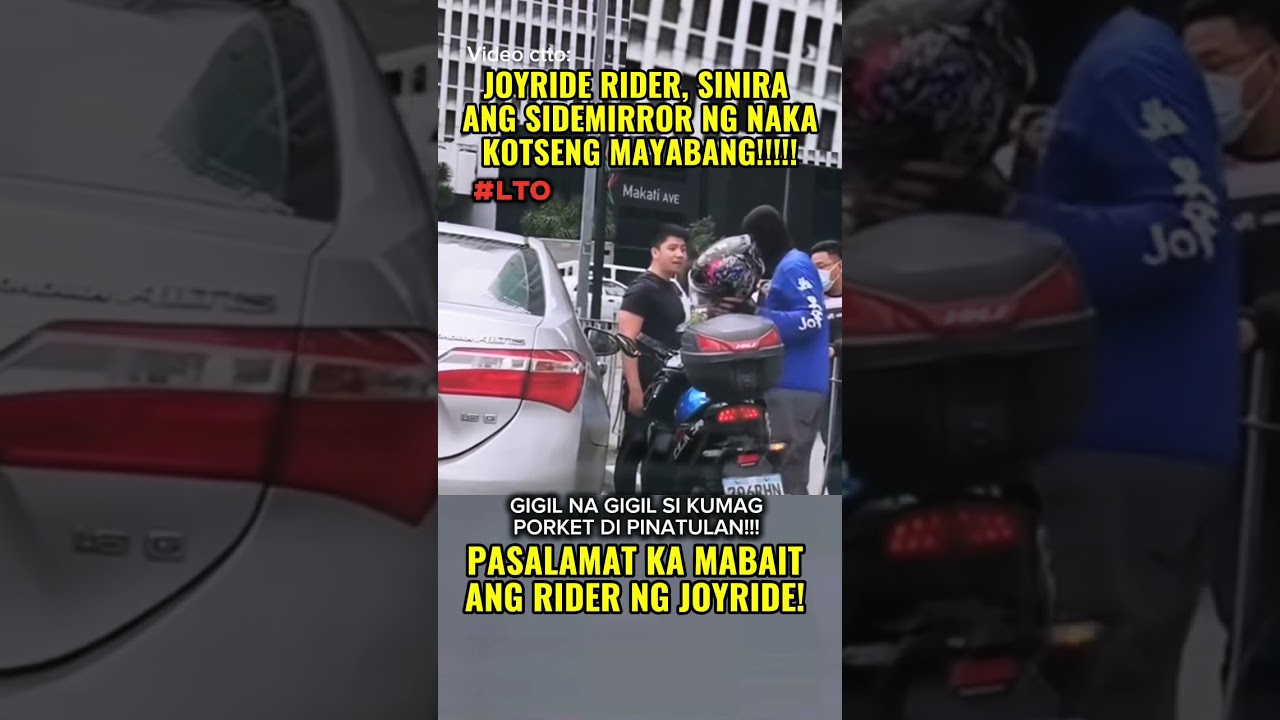 Side mirror ng rider SINISIRA ng naka KOTSE! Yabang naman, buti mabait ang rider di pinatulan | LTO.