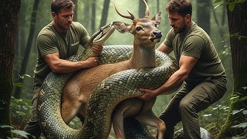 “🐍Unbelievable! Team Rescues Giant Python-Strangled Deer in Final Seconds!”