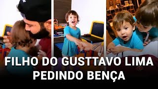 Gabriel filho do Gusttavo Lima pedindo Bença, coisa mais Linda!