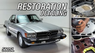 DEEP Mercedes 560SL Hardtop RESTORATION Detailing & Dry Ice Cleaning