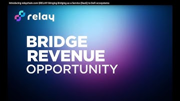 Introducing relaychain.com $RELAY! Bringing Bridging as a Service (BaaS) to DeFi ecosystems