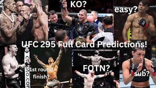 Alex Pereira will KO Jiri Prochazka and become a double champion! - UFC 295 Full Card Predictions.