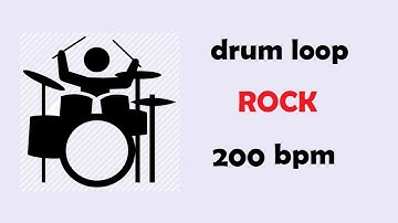 Rock 200 bpm drums - play along track
