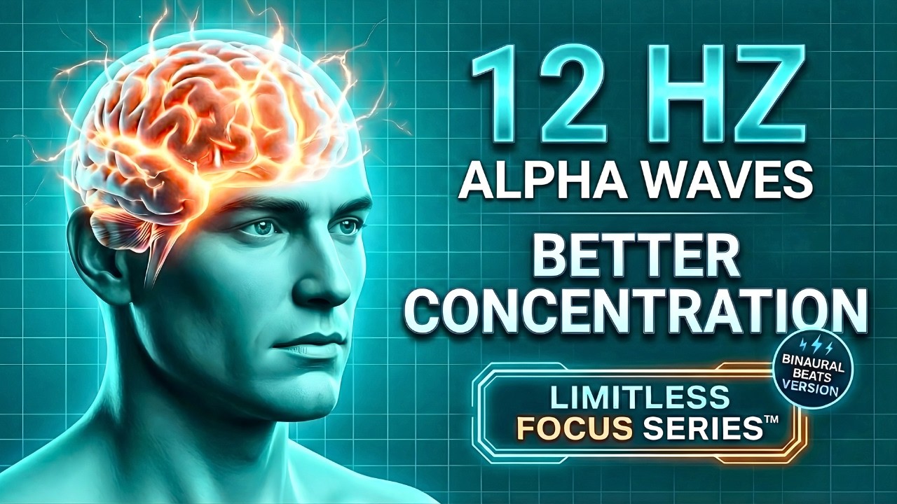12 Hz Alpha Waves Binaural Beats | Limitless Focus Series™ | Better Concentration