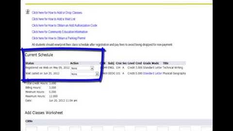 Waitlisting a Class.