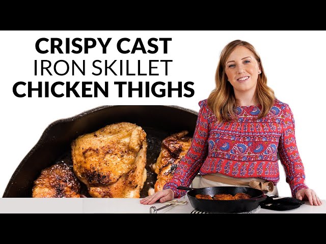 Crispy Cast Iron Chicken Thighs - Fit Foodie Finds