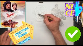 تعليم الرسم للمبتدئين   كيف تختار موضوع الرسم من الافلام  رسم _جميل_رسم_سهل | رضا علي