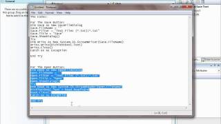 MyLittleResource VB2008: Open And Save Text