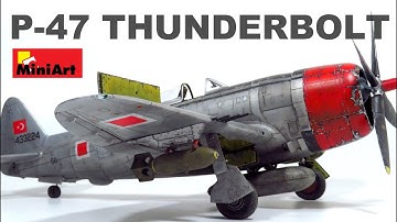 FULL BUILD - MINIART P 47 THUNDERBOLT - 1/48 SCALE AIRCRAFT MODEL