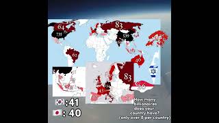 How Many Billionaires Does Your Country Have? #Billionaire #Country #Shorts #Map #World