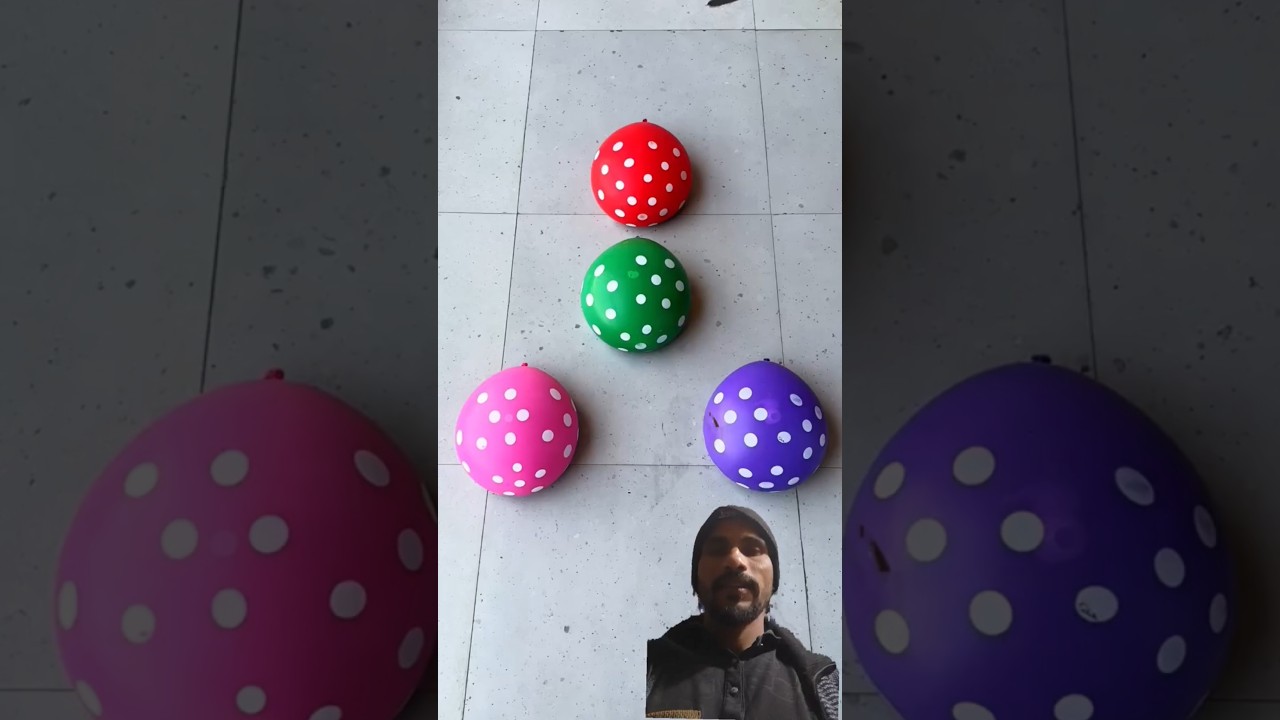 4️⃣ colourful water balloon orbeez popping reverse ⏪ 