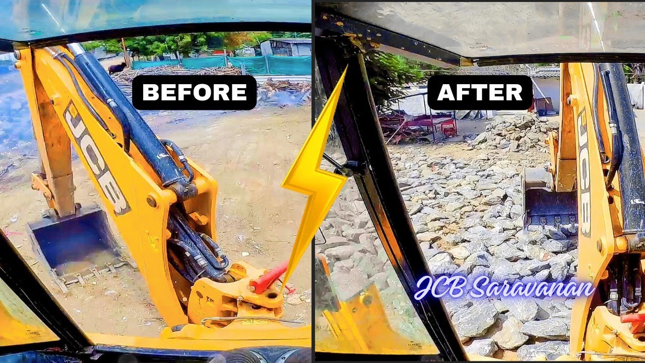 Proper Stone Placement with JCB 3DX | கருங்கல் பதிப்பது எப்படி | JCB Saravanan