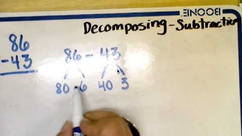Subtraction Decomposing no regrouping