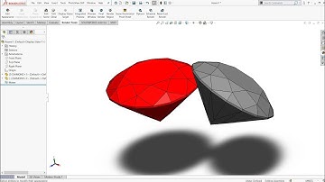 Red Diamond Designed In Solidworks 😍