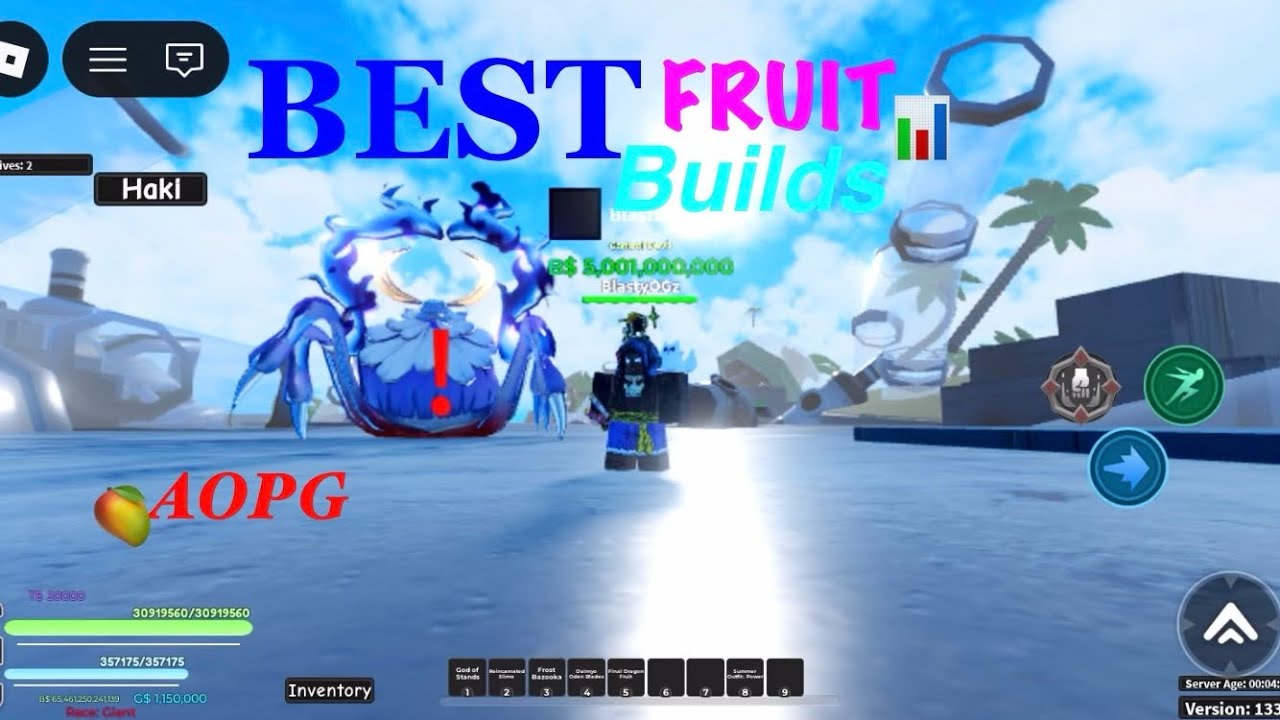 BEST Fruit Builds🍋📊 (fruits, buffs, accessories, Title, Race) - AOPG roblox