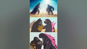 Kong 🥴😁 vs Godzilla 😰😡 Godzilla x Kong the new #godzilla #shorts