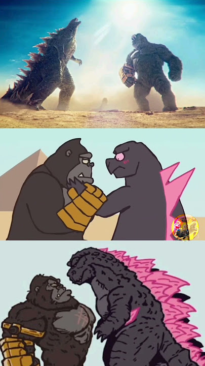 Kong 🥴😁 vs Godzilla 😰😡 Godzilla x Kong the new #godzilla #shorts