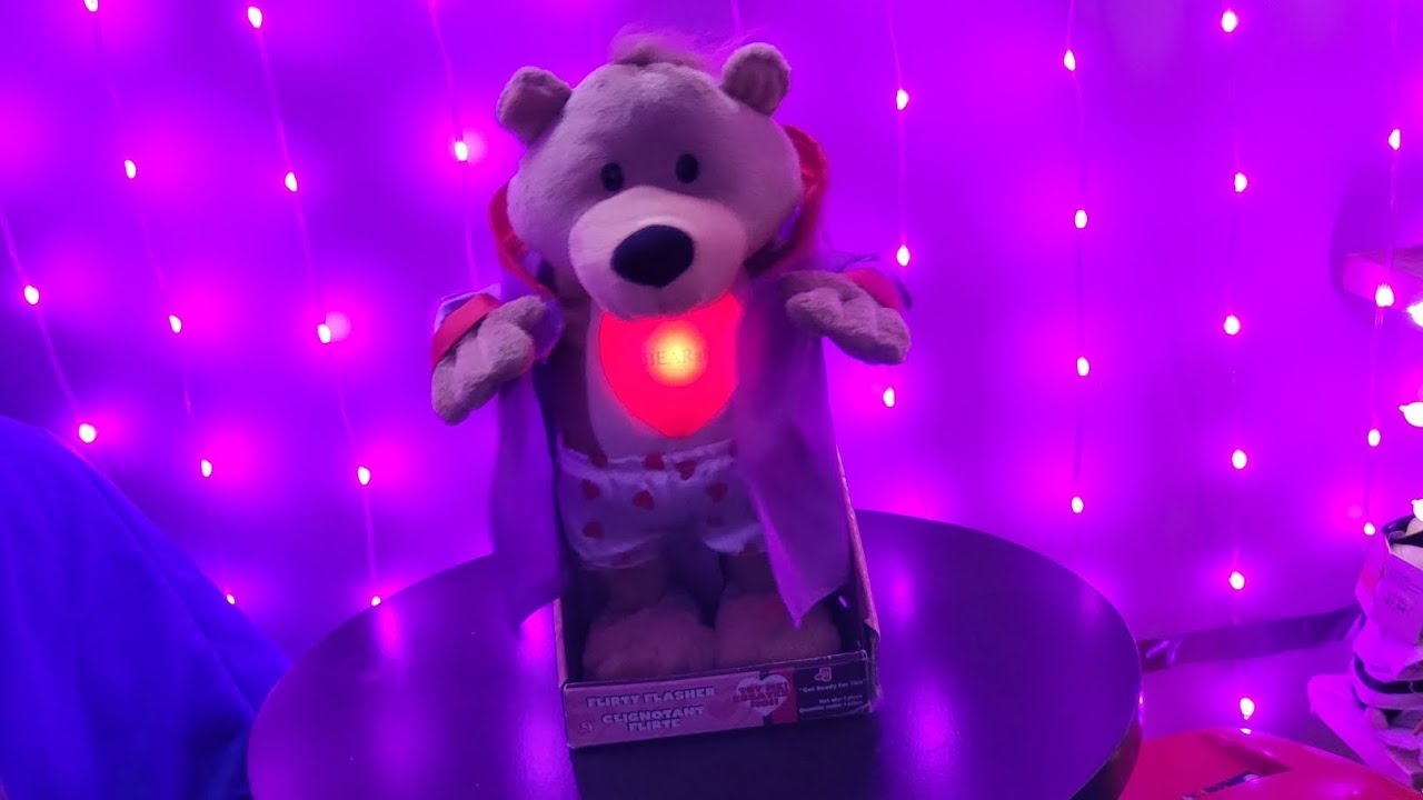 Gemmy 2008 Flirty Flasher Bear "Get Ready For This"