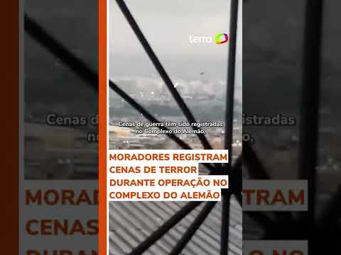 Moradores registram cenas de terror durante operação policial no Complexo do Alemão (RJ) #Shorts