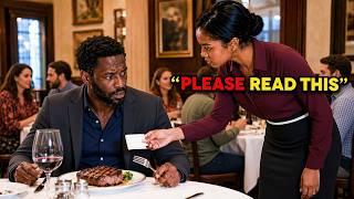 UNDERCOVER BILLIONAIRE'S OWN WAITRESS SLIPPED HIM A NOTE THAT FROZE HIM