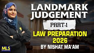 Must Watch: Landmark Judgements (Part 1) | Law Preparation 2026 | JMI BALLB, AMU BALLB, OLET 2026