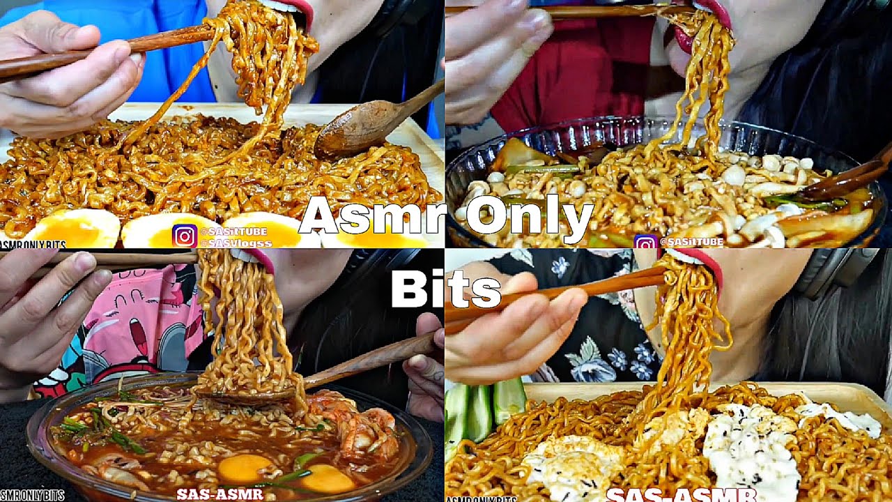 ASMR SAS ASMR NOODLES Compilation//Compilation///no talking///Bites only////asmr Mukbang//asmr food