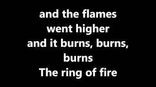 Lyrics~Ring of Fire-Johnny Cash