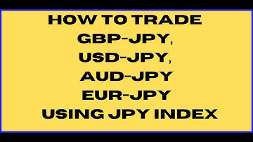 This is how to trade all JPY pairs for 100s of pips in the same direction using JPY Index.  10-12-21
