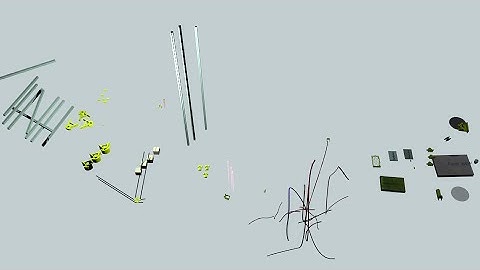 Animation showing all the parts needed to build a Kossel 3DPrinter