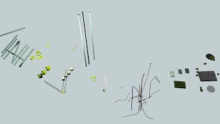 Animation showing all the parts needed to build a Kossel 3DPrinter