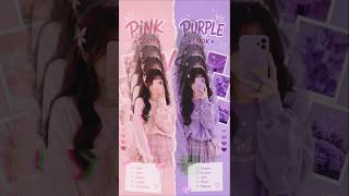 Pink look 🩷 VS Purple look 💜 #fashion #youtubeshorts #choose #shortfeed #vs