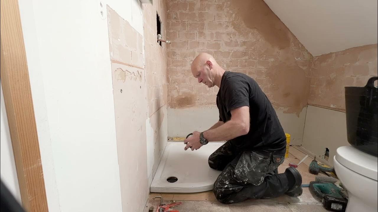 How to fit a shower tray YouTube
