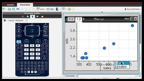 Linear Regression and Correlation Coefficient in TI Nspire