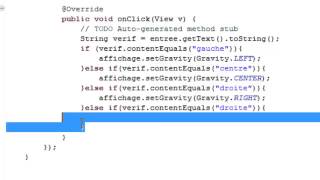 Tutoriel Android 29 Developpement  Application Android   Paramétrer Gravity en Java