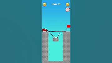 Draw Bridge puzzle level 53 #gameplay #game #gaming #games #draw #drawing #short #shorts #shortvideo