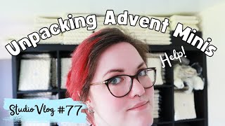 Unpacking Advent Mini Skeins ✨ Indie Yarn Dyer Studio Vlog #77 ¦ The Corner of Craft