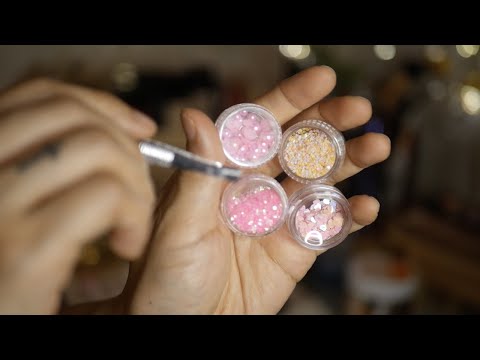 ASMR | (SUB)아이돌 메이크업(글리터,파츠 메이크업) 상황극/ Glitter makeup RP